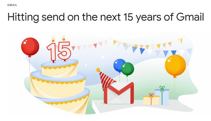 Gmail festeggia i 15 anni e regala due nuove funzioni